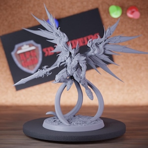 Celestial Warrior Miniature Archangel Spear Fighter Dungeons and Dragons Mini RPG Tabletop Miniature DnD Painting Pathfinder 5e DnD | LoP
