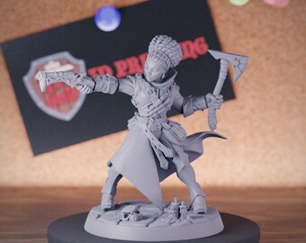Vampire Hunter Ranger Miniature Gunslinger Mini Dungeons and Dragons Mini RPG Tabletop Miniature DnD Painting Pathfinder 5e DnD | AG