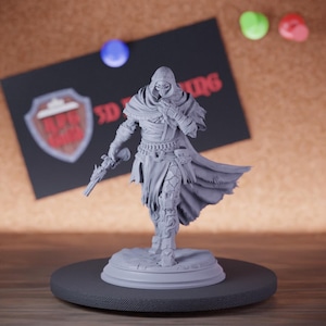 Desert Gunslinger Miniature Rogue Mini Dungeons and Dragons Mini RPG Tabletop Miniature DnD Painting Pathfinder 5e DnD | DmS