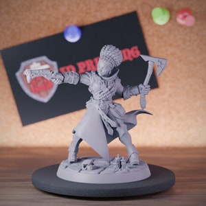 Vampire Hunter Ranger Miniature Gunslinger Mini Dungeons and Dragons Mini RPG Tabletop Miniature DnD Painting Pathfinder 5e DnD | AG