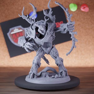 Wood Archer Miniature Forest Guardian Mini Dungeons and DragonsRPG Tabletop Miniature DnD Painting Pathfinder 5e DnD | AG