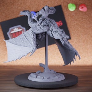 Wyvern Fighter Rider Miniature Monster Mini Dungeons and Dragons Mini RPG Tabletop Miniature DnD Painting Pathfinder 5e DnD | AG