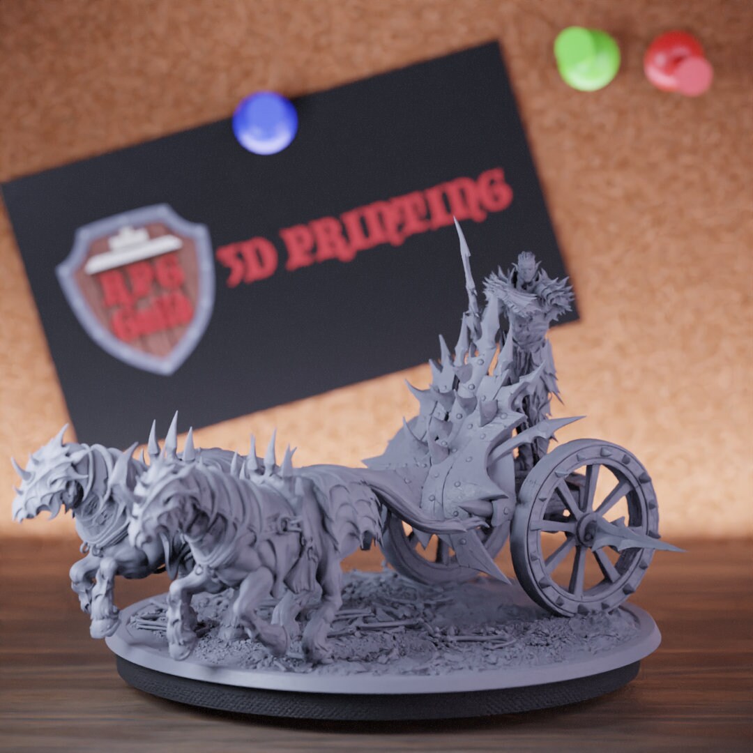 Fiery Chariot Rider Miniature Boss Monster Mini Dungeons and Dragons ...