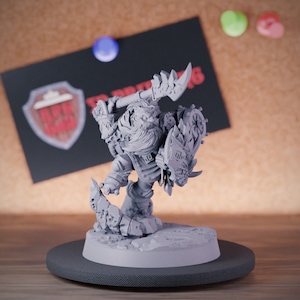 Dwarf Warrior Boss Miniature Dwarf Fighter Dungeons and Dragons Mini RPG Tabletop Miniature DnD Painting Pathfinder 5e DnD | CnP