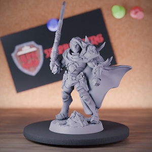 Human King Miniature Warrior Paladin Mini Dungeons and Dragons Mini RPG Tabletop Miniature DnD Painting Pathfinder 5e DnD | AG