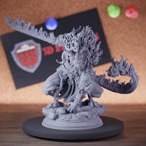 Demon Baatezu Monster Miniature Fire Fiend Mini Dungeons and Dragons RPG Tabletop Miniature DnD Painting Pathfinder 5e DnD | Dms