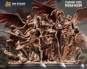 Shadow Over Nordheim D&D Miniature Set | 32mm-75mm | Resin 3D Printed Pathfinder Mini | DMS