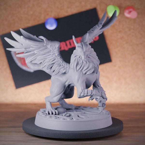 Griffon debout Miniature monstre Mini donjons et dragons Mini RPG de table Miniature peinture D&D Pathfinder 5e D&D | CnP