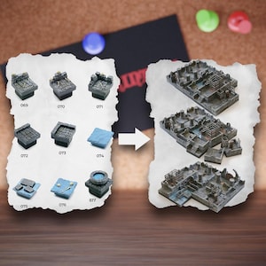 Tuiles de terrain de donjon modulaire | Blocs de donjon des ruines de pierre | de table Bandit | Éclaireur D&D 5e