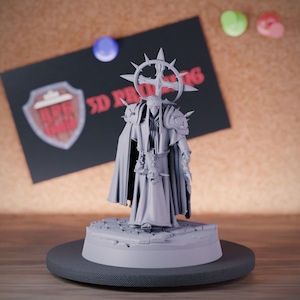 Death Priest Miniature Crusader Dungeons and Dragons Mini RPG Tabletop Miniature DnD Painting Pathfinder 5e DnD | CnP