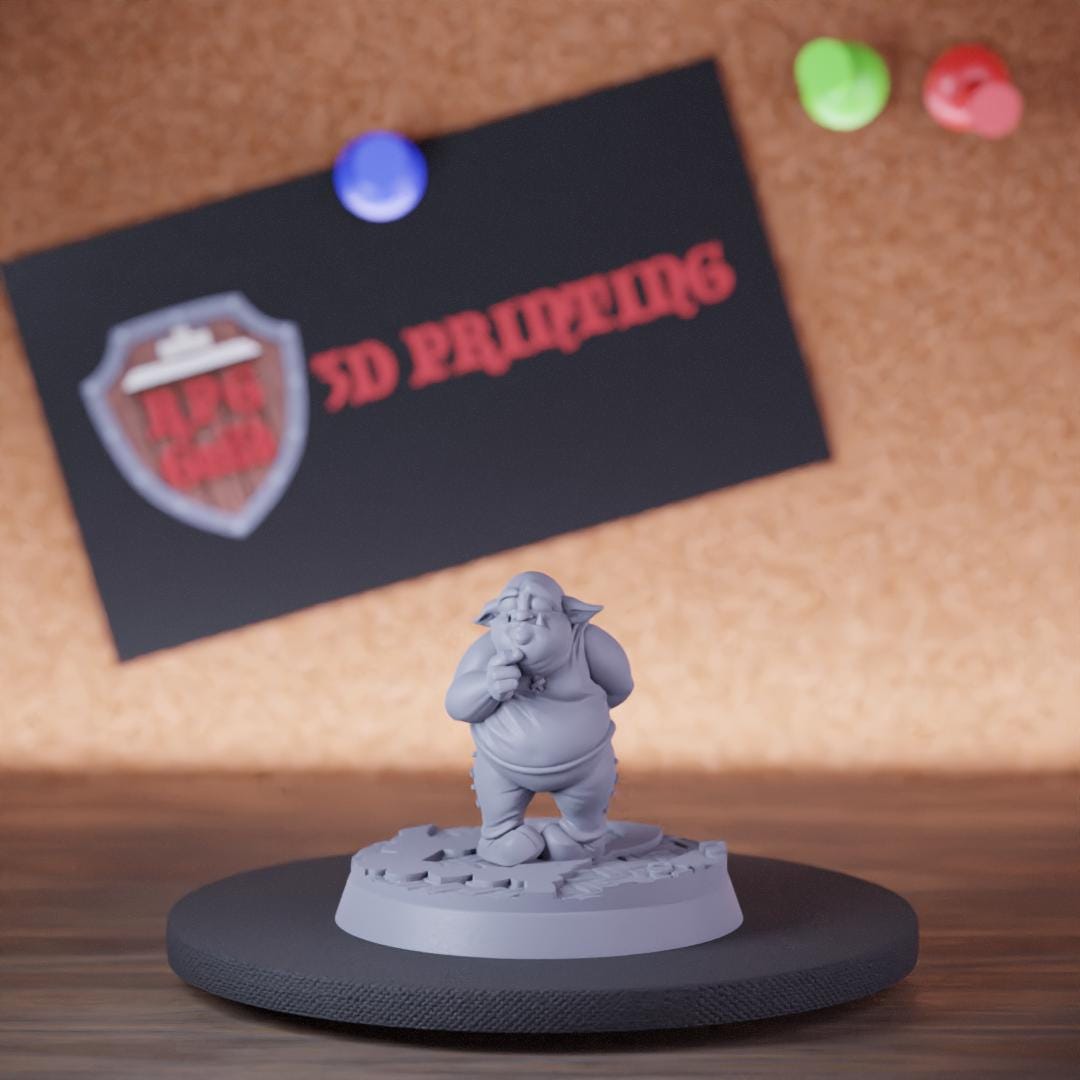 Orc Kid Miniature Townfolk Child Mini Dungeons and Dragons RPG Tabletop Miniature DnD Painting Pathfinder 5e DnD | CnP