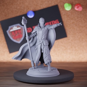 Menselijke tovenaar miniatuur tovenaar Mini Dungeons and Dragons Mini RPG tafelblad miniatuur DnD schilderij Pathfinder 5e DnD | DmS