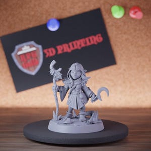 Female Driud Miniature DnD Halfling Mini Dungeons and Dragons RPG Tabletop Miniature DnD Painting Pathfinder 5e DnD | AG