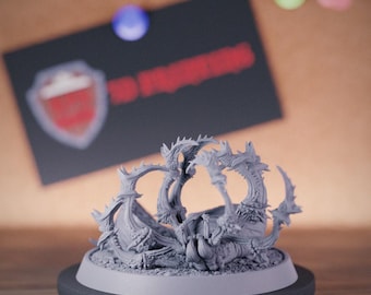 Död jättespindelminiatyr | 28 mm-38 mm | Harts 3D-utskriven D&D Pathfinder Mini | DB
