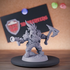 Dwarf Warrior Miniature Dungeons and Dragons Mini RPG Tabletop Miniature DnD Painting Pathfinder 5e DnD | AG