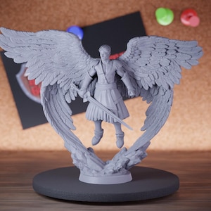 Solar Warrior Angel Miniature Celestian Mini Dungeons and Dragons RPG Tabletop Miniature DnD Painting Pathfinder 5e DnD | DD