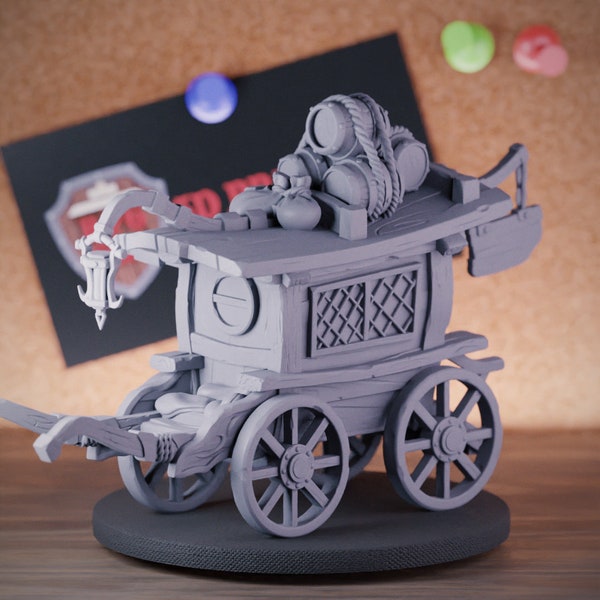 Caravane de marchands miniature Wagon de voyage Mini donjons et dragons Mini RPG de table Miniature peinture D&D Excellente idée cadeau D&D | Directeur général