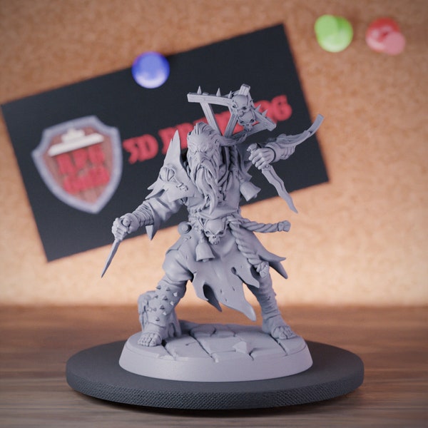 Cultista Pícaro Humano Miniatura Monstruo Asesino Mazmorras y Dragones Mini RPG Mesa Miniatura DnD Pintura Pathfinder 5e DnD / AG