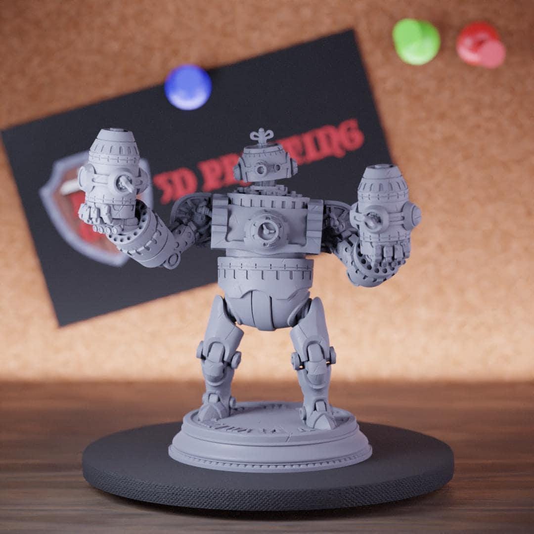 Clockwork Construct With Bomb Miniature | 28mm-75mm | Resin 3D Printed ...