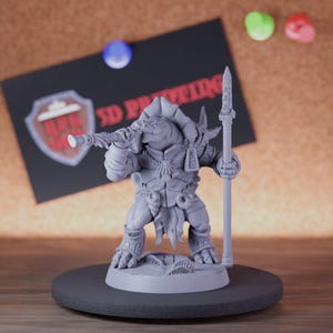 Tortolian Hunter Turtlekin Miniature Tortle Mini Dungeons and Dragons Mini RPG Tabletop Miniature DnD Painting Pathfinder 5e DnD | AG