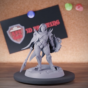 Female Drow Marauder Fighter Miniature Rogue Mini Dungeons and Dragons Mini RPG Tabletop Miniature DnD Painting Pathfinder 5e DnD | AG