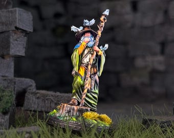Nature Wizard Painted Miniature Dungeons and Dragons DnD RPG Mini Tabletop Pathfinder 5e Pathfinder Painter | Lizielim