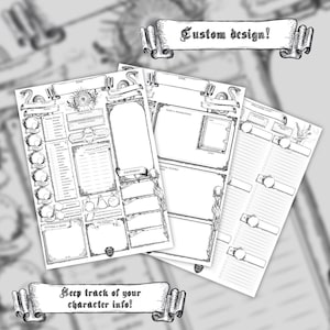Dnd 5e Character Sheet Warlock Printable and Fillable PDF D&amp;D 5e ...