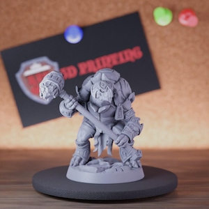 Tortolian Mauler Turtlekin Miniature Tortle Mini Dungeons and Dragons Mini RPG Tabletop Miniature DnD Painting Pathfinder 5e DnD | AG