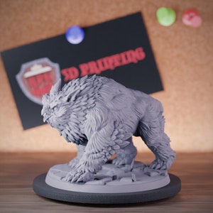 Owlbear Druid Beast Form Miniature Forest Monster Dungeons and Dragons Mini RPG Tabletop Miniature DnD Painting Pathfinder 5e DnD | AG