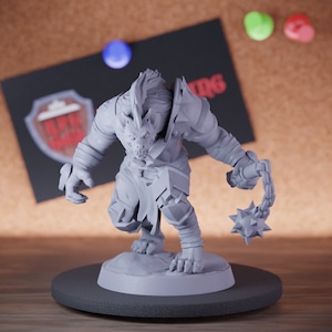 Big Gnoll Miniature Monster Mini Dungeons and Dragons RPG Tabletop Miniature DnD Painting Pathfinder 5e DnD | GM