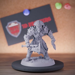 Golem Krieger Miniature Dungeons and Dragons Mini RPG Tabletop Miniatur DnD Painting Pathfinder 5e DnD | AG