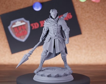 Resin Collectible Customizable Human Fighter Miniature, Gamer Hobbyist Tabletop Mini, Epic Sculpted Gaming Figure | DMS