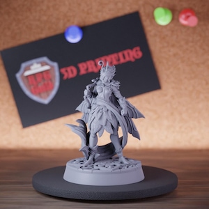 Hada Arquera Femenina Miniatura Guardia Forestal Mini Dungeons and Dragons RPG Miniatura de Mesa DnD Pintura Pathfinder 5e DnD / CnP