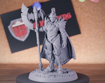 Kingsguard Detailed Collectible Fighter Miniature, Customizable Dnd Player Gamer Tabletop Miniature, Medieval 28mm Scale Rpg Miniature | CnP