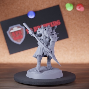 Female Gnoll Miniature Monster Mini Dungeons and Dragons RPG Tabletop Miniature DnD Painting Pathfinder 5e DnD | GM