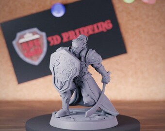 Elf Guard miniatuur Warrior Dungeons and Dragons Mini RPG tafelblad miniatuur DnD schilderij Pathfinder 5e DnD | CnP