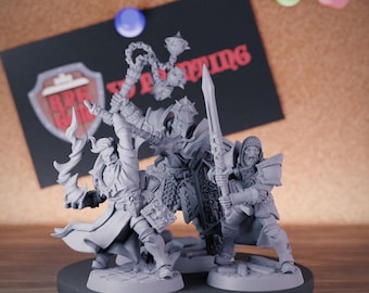 Conjunto de Humanos em Miniatura, Miniatura de Grupo Humano, Miniatura de Dungeons and Dragons, Miniatura de RPG de Mesa, Miniatura de D&D, Pintura de D&D, Pathfinder 5e, D&D