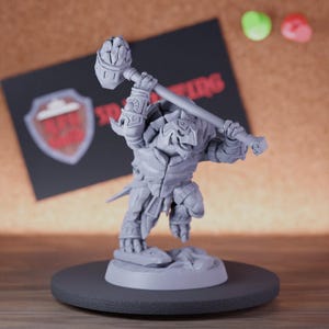 Tortolian Heavy Guard Turtlekin Miniature Tortle Mini Dungeons and Dragons Mini RPG Tabletop Miniature DnD Painting Pathfinder 5e DnD | AG