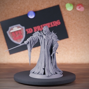 Shadow Knight Miniature Undead Monster Mini Dungeons and Dragons Mini RPG Tabletop Miniature DnD Painting Pathfinder 5e DnD | LoP