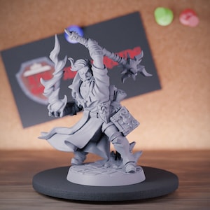 Wizard Miniature Mage Sorcerer Mini Dungeons and Dragons Mini RPG Tabletop Miniature DnD Painting Pathfinder 5e DnD | AG