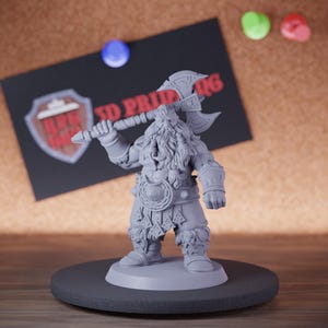 Dwarf Fighter Miniature Guard Mini Dungeons and Dragons RPG Tabletop Miniature DnD Gemälde Pathfinder 5e DnD | DD