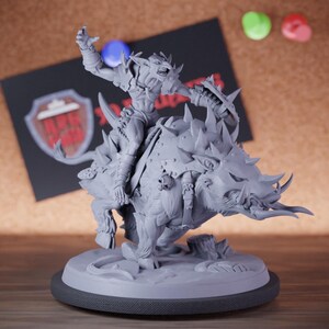 Hobgoblin Rider Miniature Defender Mini Dungeons and Dragons RPG Tabletop Miniature DnD Painting Pathfinder 5e DnD | AG