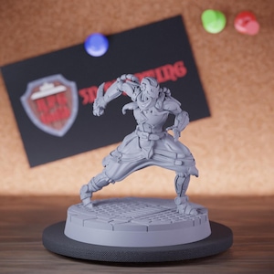 Warforged Rogue Miniature Soulknife Construct Mini Dungeons and Dragons Mini RPG Tabletop Miniature DnD Painting Pathfinder 5e DnD | Cnp