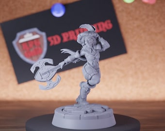 College of Swords Female Bard Miniature Guitar Mini Dungeons and Dragons Mini RPG Tabletop Miniature DnD Painting Pathfinder 5e DnD | Cnp