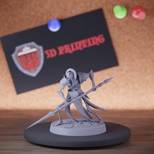 Persian Skeleton Miniature Spear Guard Mini Dungeons and Dragons Mini RPG Tabletop Miniature DnD Painting Pathfinder 5e DnD | Lop