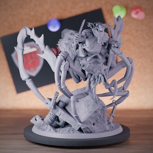 Goblin Spider Queen Rider Miniature Monster Mini Dungeons and Dragons Mini RPG Tabletop Miniature DnD Painting Pathfinder 5e DnD | LoP