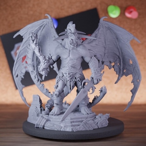 Balor Demonio Monstruo Miniatura Demonio Mini Dungeons and Dragons Mini RPG Mesa Miniatura DnD Pintura Pathfinder 5e DnD / DD
