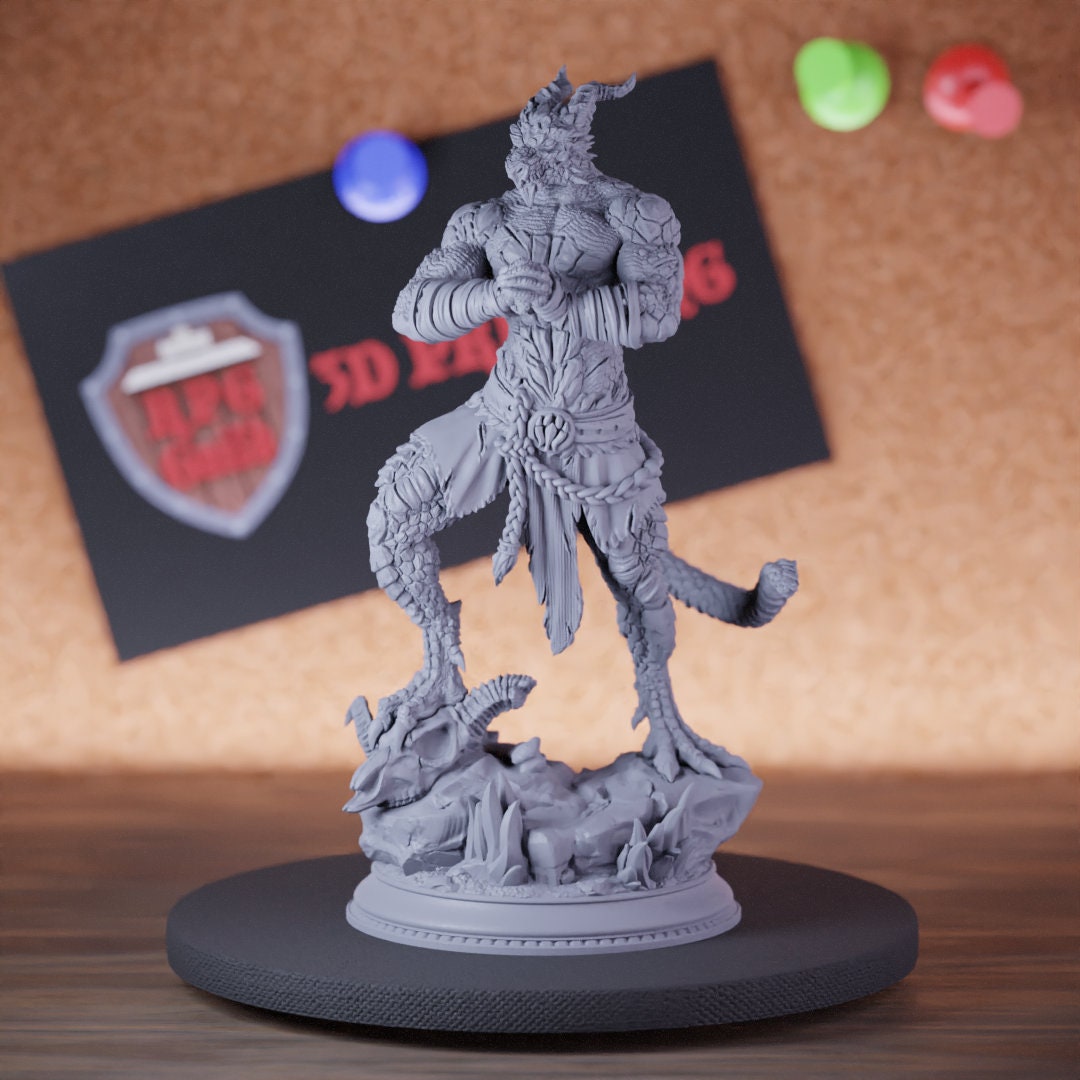 Tiefling Monk Miniature Fighter Dungeons and Dragons Mini RPG Tabletop Miniature DnD Painting Pathfinder 5e DnD | DmS