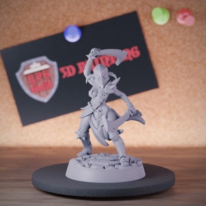 Female Half Orc Grunt Miniature Berserker Monster Dungeons and Dragons Mini RPG Tabletop Miniature DnD Painting Pathfinder 5e DnD | CnP