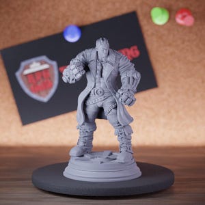 Miniatura de artífice humano con guantes / 28 mm-75 mm / Miniatura de D&D Pathfinder impresa en 3D de resina / DMS